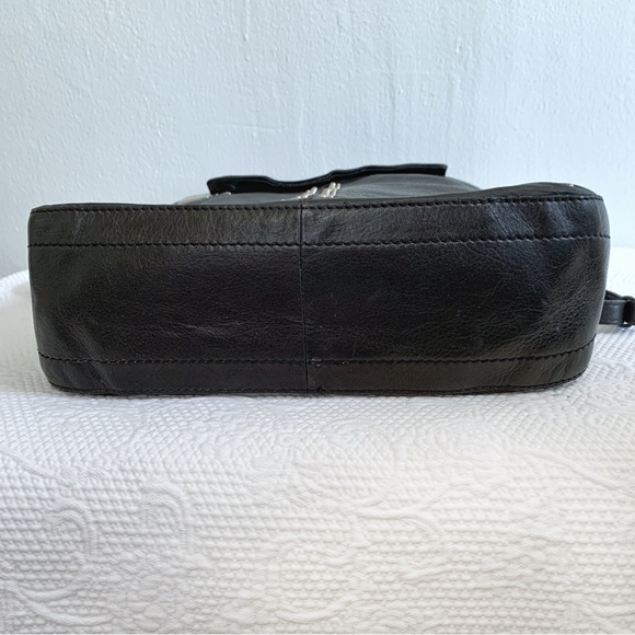 B. Makowsky Black Leather Shoulder Bag - Picture 10 of 15